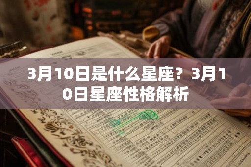 3月10日是什么星座？3月10日星座性格解析