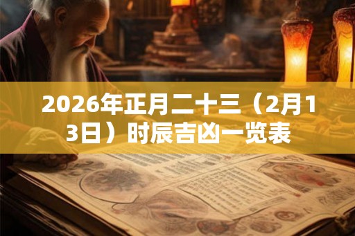 2026年正月二十三（2月13日）时辰吉凶一览表