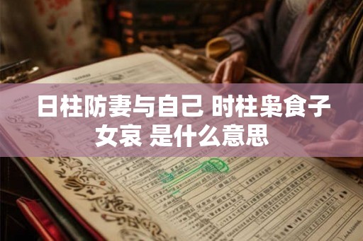 日柱防妻与自己 时柱枭食子女哀 是什么意思