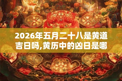 2026年五月二十八是黄道吉日吗,黄历中的凶日是哪些