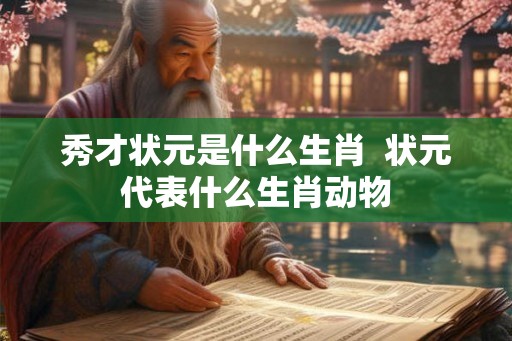 秀才状元是什么生肖  状元代表什么生肖动物