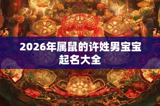 2026年属鼠的许姓男宝宝起名大全
