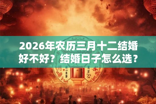 2026年农历三月十二结婚好不好？结婚日子怎么选？
