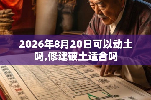 2026年8月20日可以动土吗,修建破土适合吗