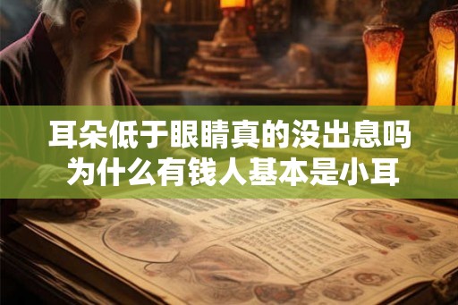 耳朵低于眼睛真的没出息吗 为什么有钱人基本是小耳朵