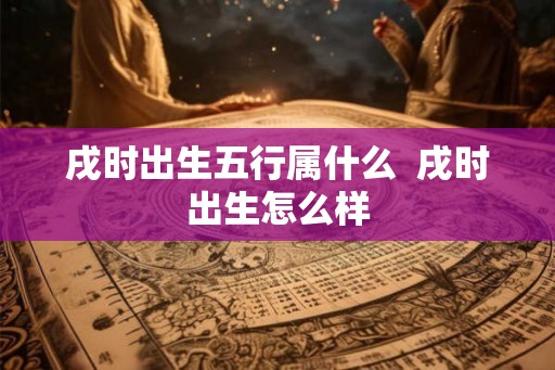 戌时出生五行属什么  戌时出生怎么样