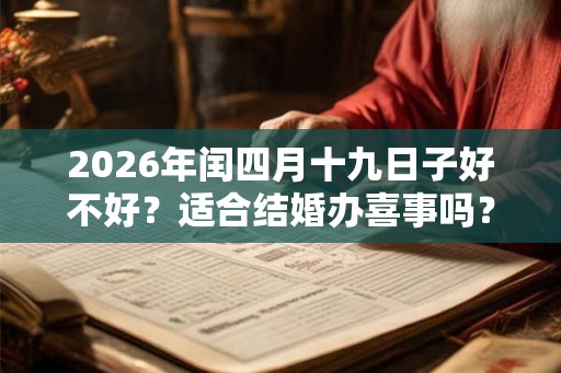 2026年闰四月十九日子好不好？适合结婚办喜事吗？