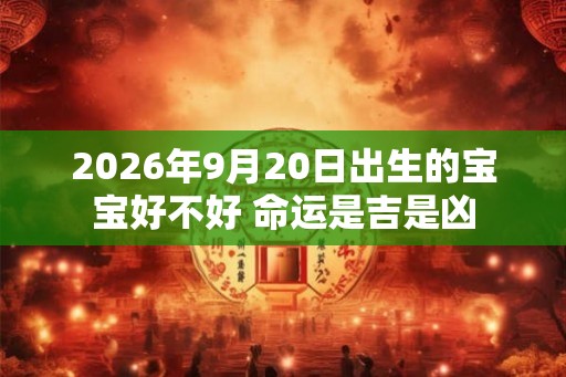 2026年9月20日出生的宝宝好不好 命运是吉是凶 2026年9月20日出生的宝宝好不好 命运是吉是凶