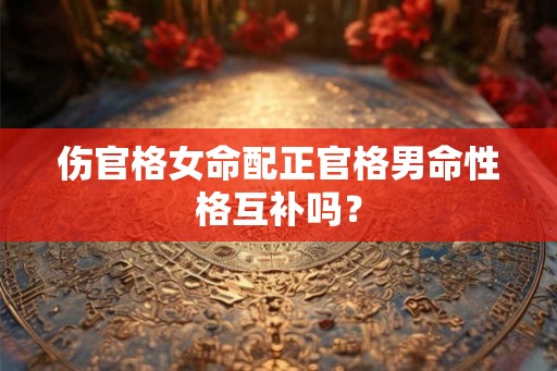伤官格女命配正官格男命性格互补吗? 伤官格女命配正官格男命性格互补吗?
