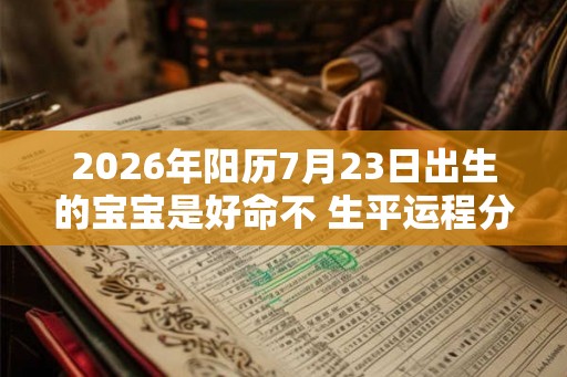 2026年阳历7月23日出生的宝宝是好命不 生平运程分析