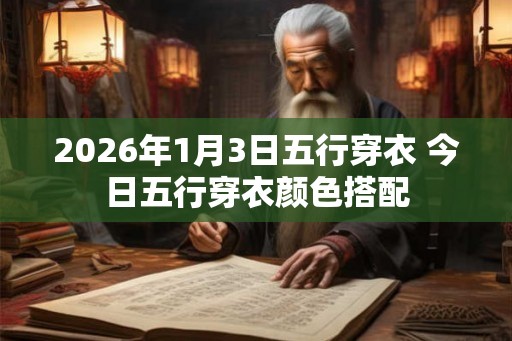 2026年1月3日五行穿衣 今日五行穿衣颜色搭配