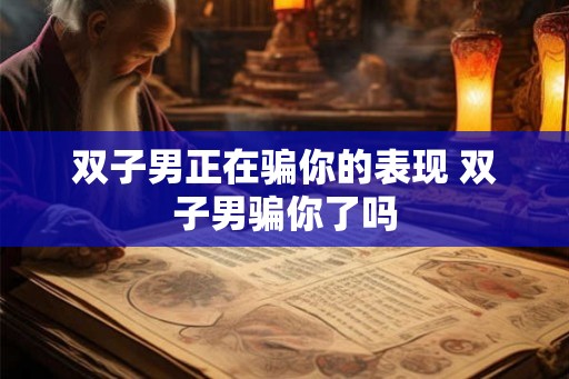 双子男正在骗你的表现 双子男骗你了吗