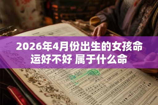 2026年4月份出生的女孩命运好不好 属于什么命