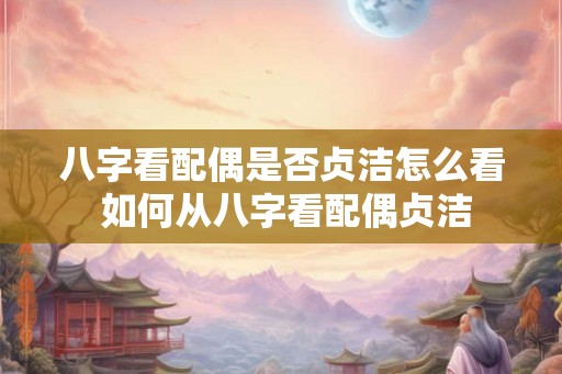 八字看配偶是否贞洁怎么看 如何从八字看配偶贞洁