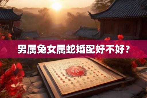 男属兔女属蛇婚配好不好？