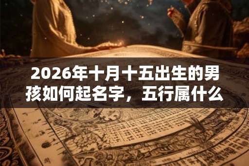 2026年十月十五出生的男孩如何起名字，五行属什么