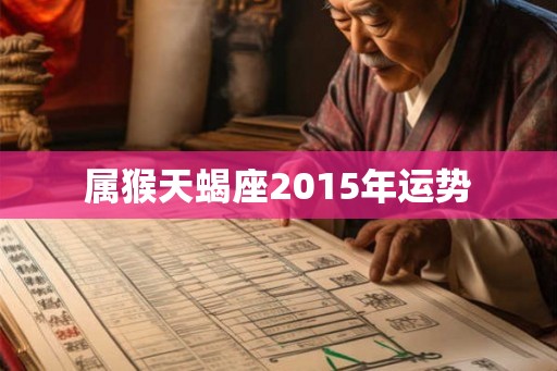 属猴天蝎座2015年运势