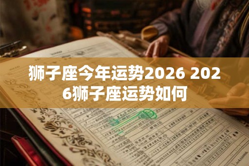 狮子座今年运势2026 2026狮子座运势如何