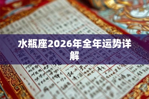 水瓶座2026年全年运势详解 水瓶座2026年全年运势详解