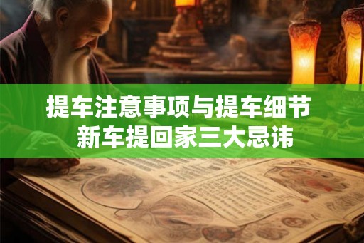 提车注意事项与提车细节  新车提回家三大忌讳
