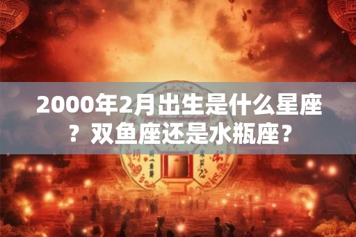 2000年2月出生是什么星座？双鱼座还是水瓶座？