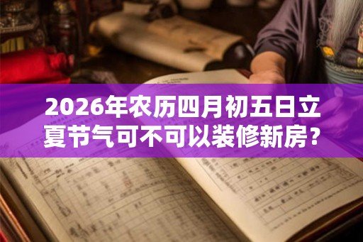 2026年农历四月初五日立夏节气可不可以装修新房？