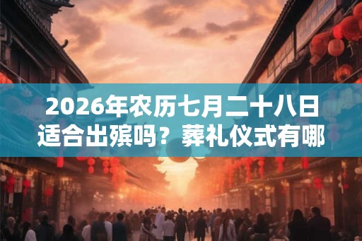 2026年农历七月二十八日适合出殡吗？葬礼仪式有哪些不同的方式？