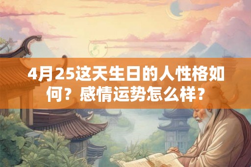4月25这天生日的人性格如何？感情运势怎么样？