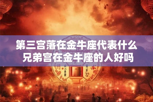 第三宫落在金牛座代表什么 兄弟宫在金牛座的人好吗