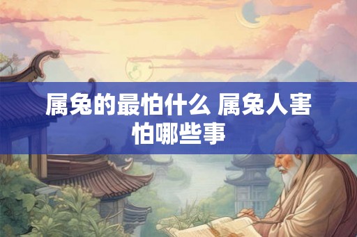 属兔的最怕什么 属兔人害怕哪些事