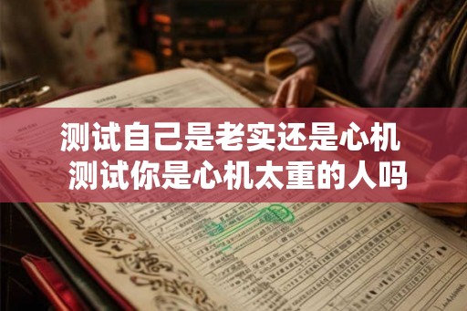 测试自己是老实还是心机  测试你是心机太重的人吗