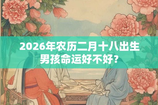 2026年农历二月十八出生男孩命运好不好？