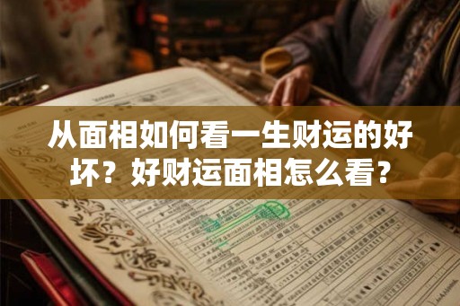 从面相如何看一生财运的好坏？好财运面相怎么看？