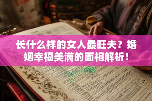 长什么样的女人最旺夫？婚姻幸福美满的面相解析！