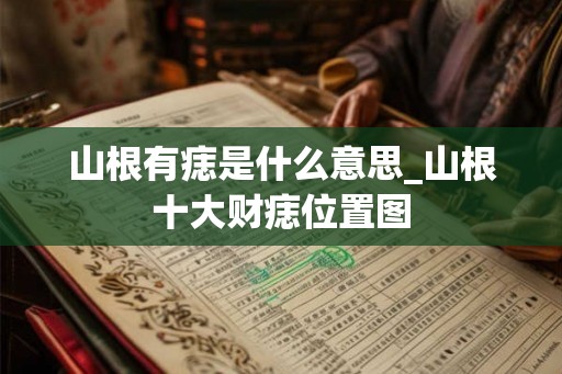 山根有痣是什么意思_山根十大财痣位置图 山根有痣是什么意思_山根十大财痣位置图