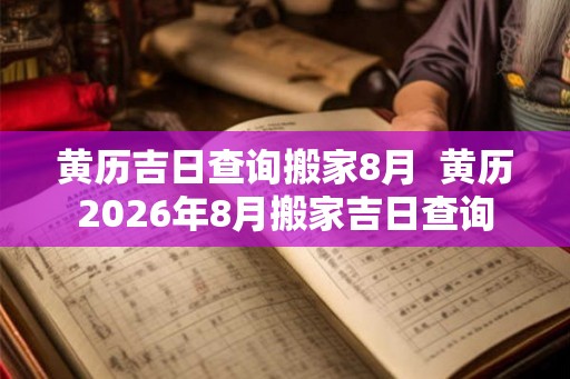 黄历吉日查询搬家8月  黄历2026年8月搬家吉日查询