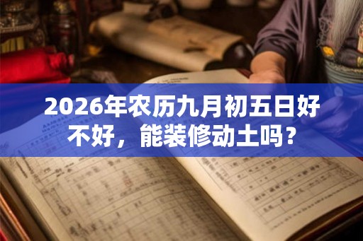 2026年农历九月初五日好不好，能装修动土吗？