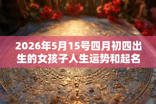 2026年5月15号四月初四出生的女孩子人生运势和起名参考