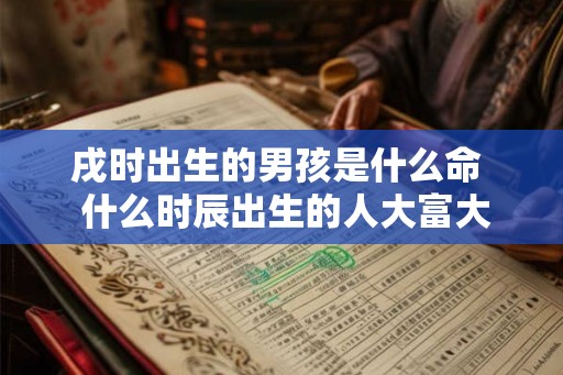 戌时出生的男孩是什么命 什么时辰出生的人大富大贵 戌时出生的男孩是什么命 什么时辰出生的人大富大贵