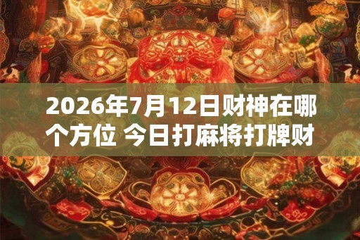 2026年7月12日财神在哪个方位 今日打麻将打牌财运方位！