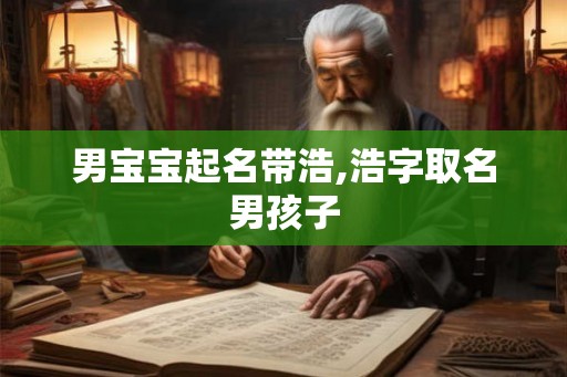 男宝宝起名带浩,浩字取名男孩子