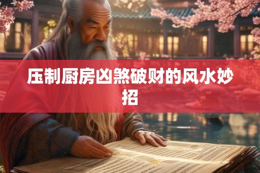 压制厨房凶煞破财的风水妙招