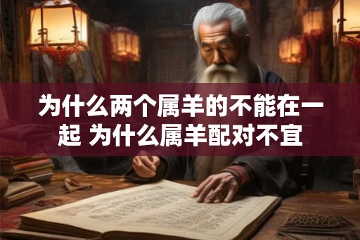 为什么两个属羊的不能在一起 为什么属羊配对不宜 为什么两个属羊的不能在一起 为什么属羊配对不宜