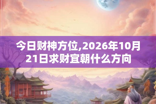 今日财神方位,2026年10月21日求财宜朝什么方向