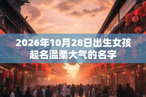 2026年10月28日出生女孩起名温柔大气的名字