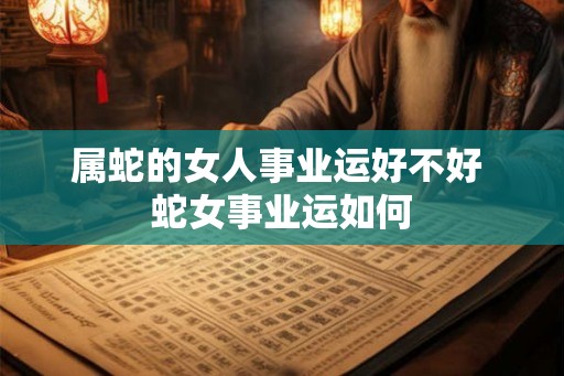 属蛇的女人事业运好不好 蛇女事业运如何 属蛇的女人事业运好不好 蛇女事业运如何