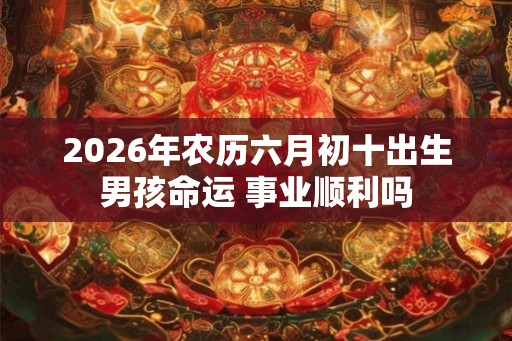 2026年农历六月初十出生男孩命运 事业顺利吗