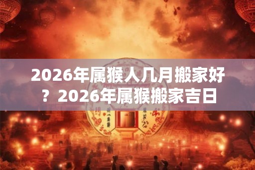 2026年属猴人几月搬家好？2026年属猴搬家吉日