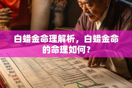 白蜡金命理解析，白蜡金命的命理如何？
