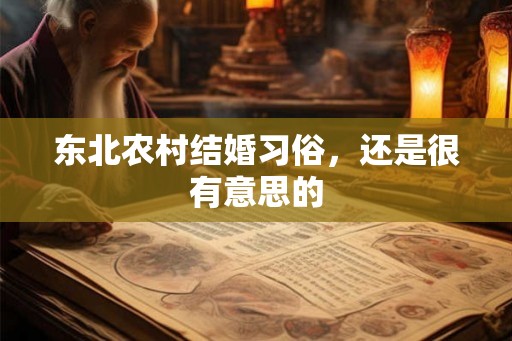 东北农村结婚习俗，还是很有意思的
